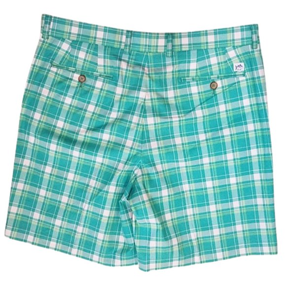 SOUTHERN TIDE THE SKIP JACK Green & White Plaid Shorts - Men's 38 - Picture 3 of 6